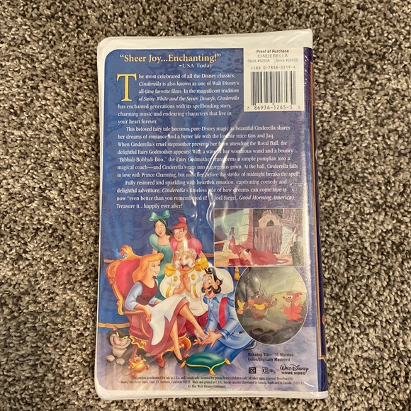 (4) Sealed NIB Disney VHS Lot Cinderella Masterpiece Snow White Aladdin - Picture 8 of 11